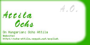 attila ochs business card